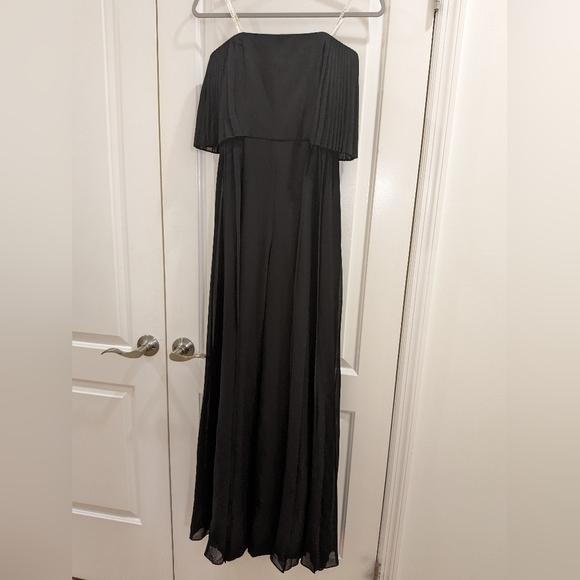 12. NWT HALSTON HERITAGE STRAPLESS PLEATED INSERT WIDE LEG JUMPSUIT - Picture 9 of 9